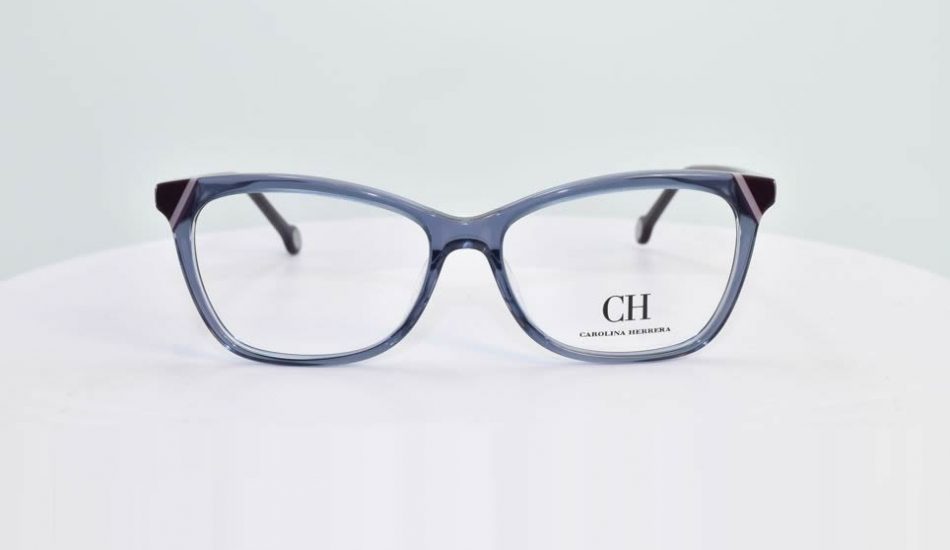 Carolina Herrera Frame Blue Rectangular