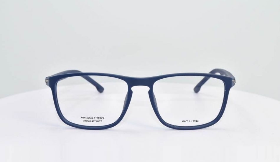 Police Frame Blue Rectangular