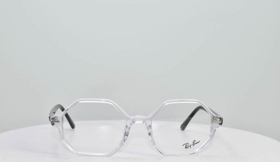 clear framed ray ban glasses