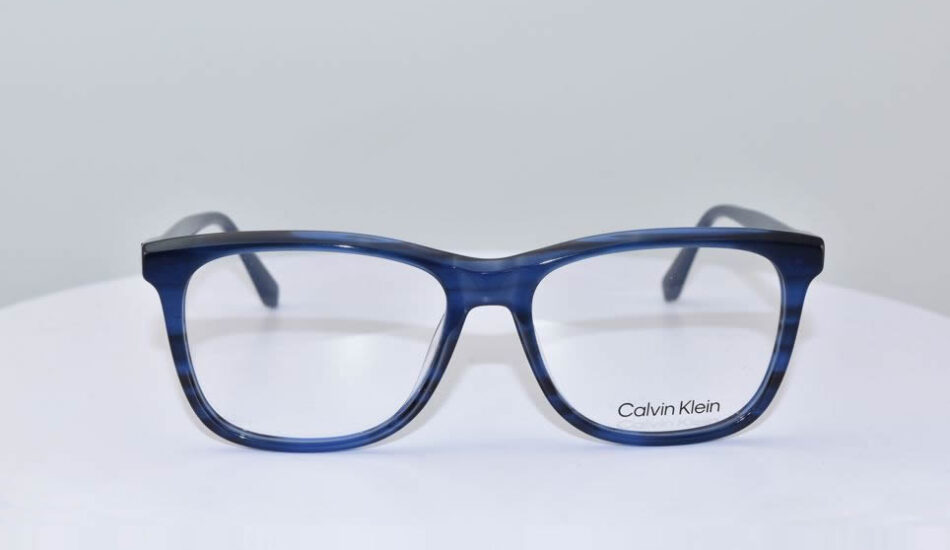 black and blue calvin klein glasses