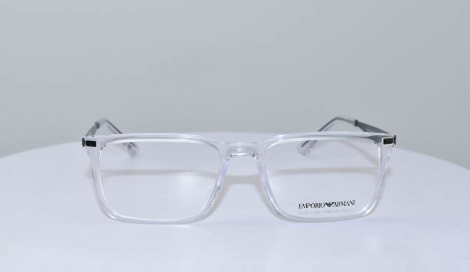 armani clear framed glasses