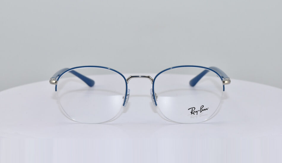 blue frame glasses