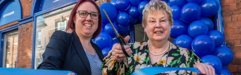 Former mayor says opticians saved her sight as new branch opens