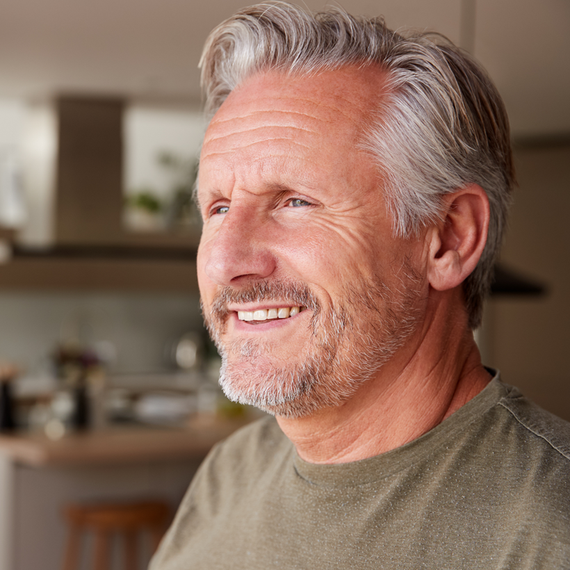 Older man smiling