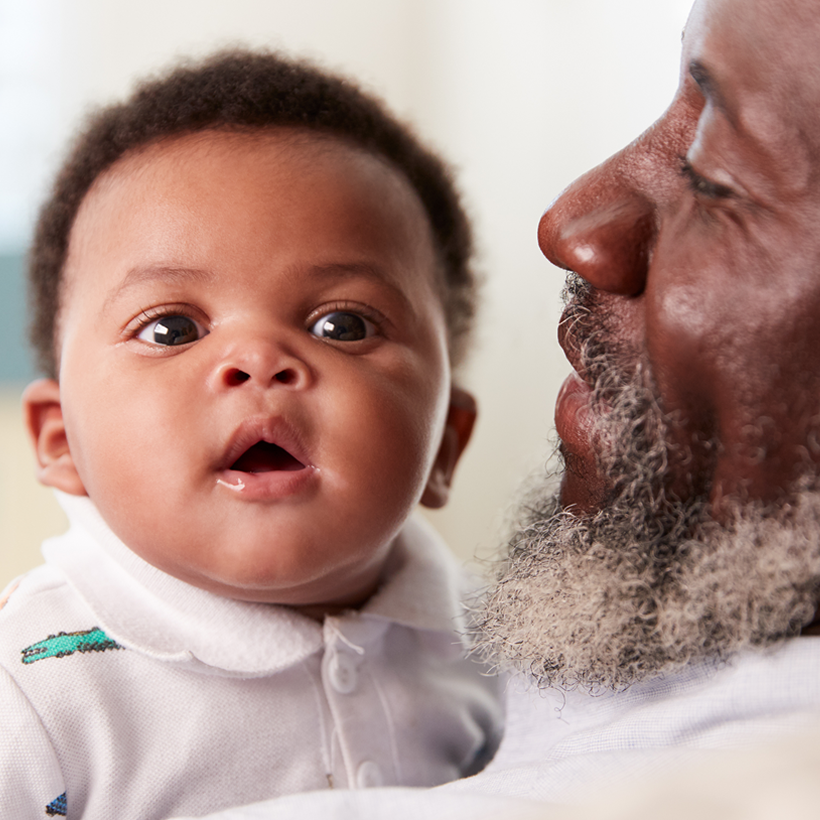 Grandad with grandson